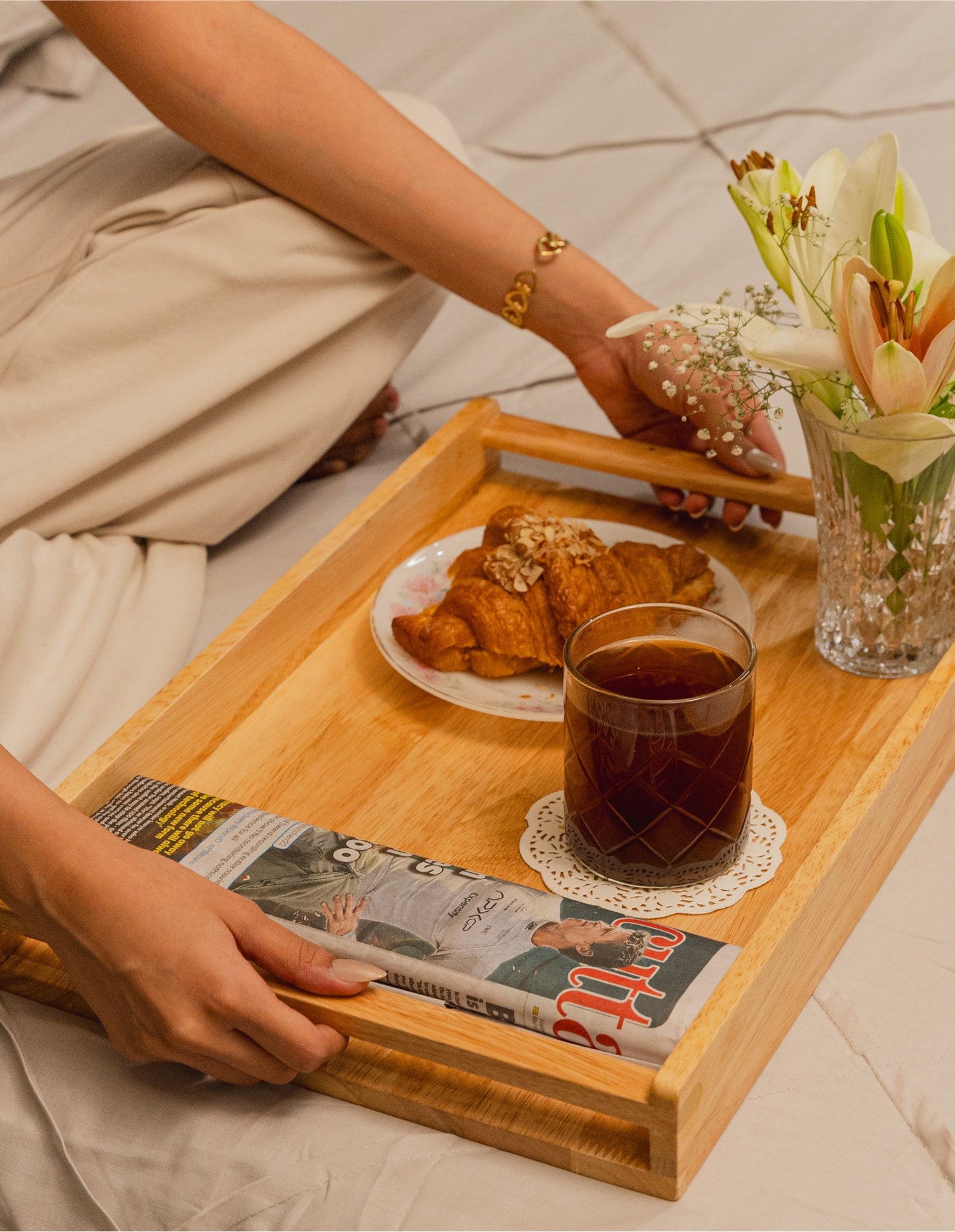 Broad Tray - Set of 2, Natural Finish