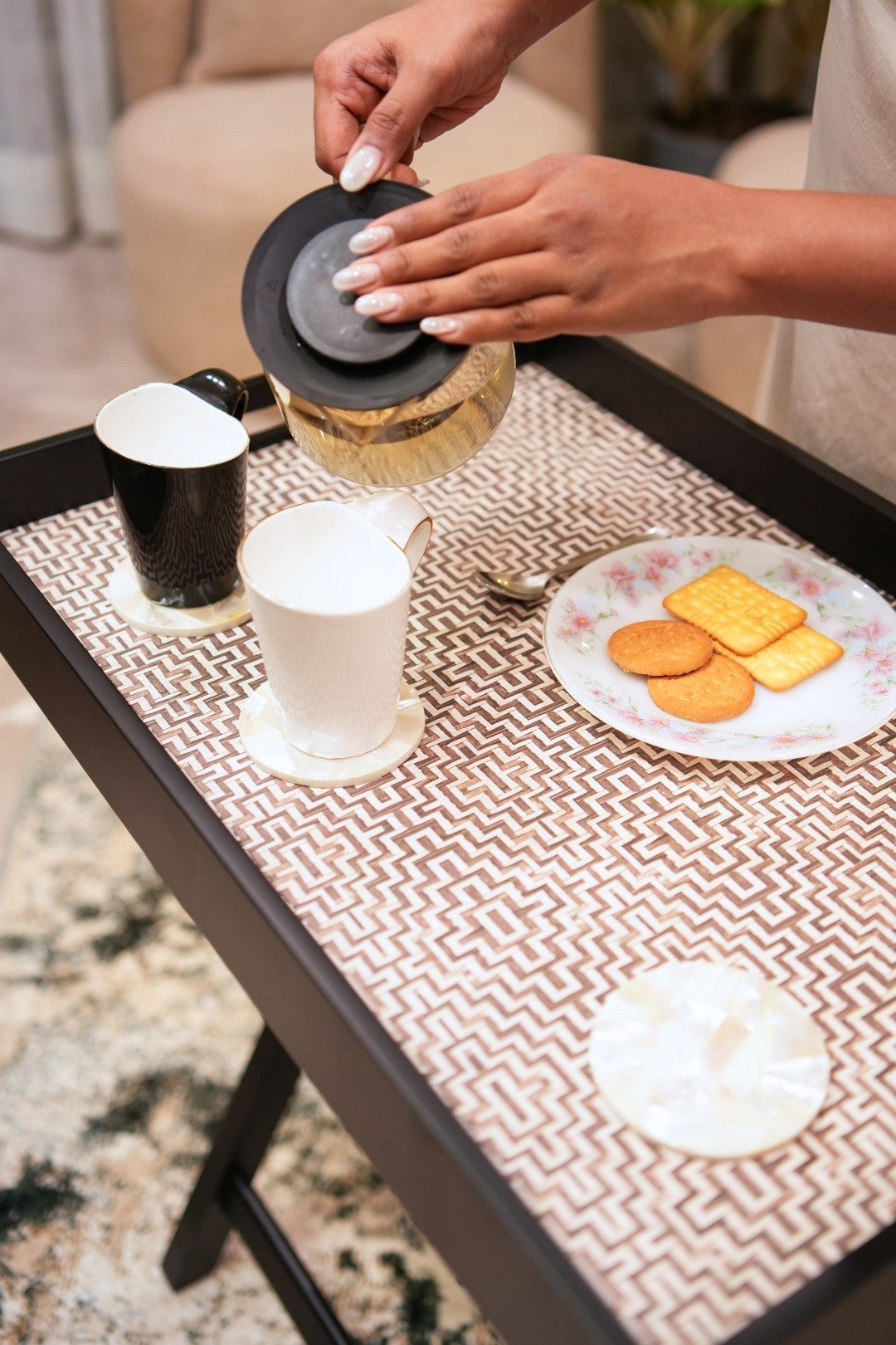 Cane Butler Table